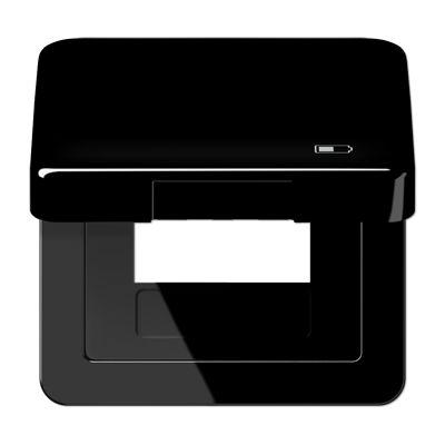 Рамка с подпружиненной крышкой для USB-механизмов, с центральной платой, CD590KLUSBSW