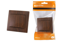 Выключатель 1 кл. 10А "ЭКО" (бук) "Таймыр" TDM Electric, SQ1814-0301