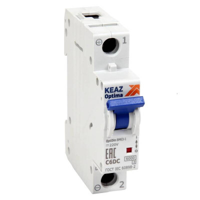 КЭАЗ OptiDin BM63 Автоматический выключатель 1P 5A C 6кА DC (BM63-1C5-DC-УХЛ3)