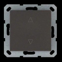 Выключатель одноклавишный для штор 10A 250V~ с накладкой, цвет Мокко, G3018Z, Jasmart Electric