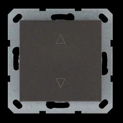 Выключатель одноклавишный для штор 10A 250V~ с накладкой, цвет Мокко, G3018Z, Jasmart Electric