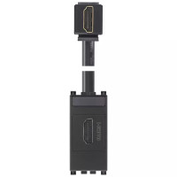 Vimar Розетка HDMI с кабелем 90°, серая, 19346.H