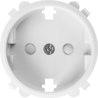 Donel D16 матовый белый Накладка для розетки Schuko с заземлением, со шторками 16A 250 В~, DO22033