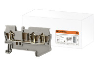 Зажим клеммный безвинтовой (ЗКБ) 3 вывода 2,5 мм2 31А серый TDM Electric, SQ0822-0024