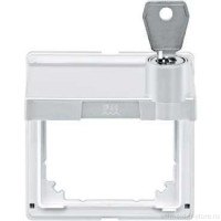 Aquadesign Крышка IP44 с адапт. рамкой, полем для надписи и замком, бел.