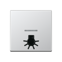 Клавиша с окошком для подсветки и рельефным символом "освещение"; алюминий, A590L1KOAL