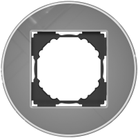 Donel A07 Natural Round Дымчатое стекло рамка 1-я, серия DB, DERN211SG