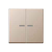Клавиша для KNX кнопки, 2 группы, с окошком; дюропласт; шампань, A102KO5CH