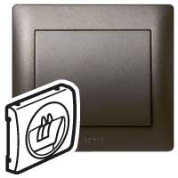 Legrand Лицевая панель - Galea Life - для одиночной розетки для колонок - Кат. № 7 757 85 - Dark Bronze, 771200