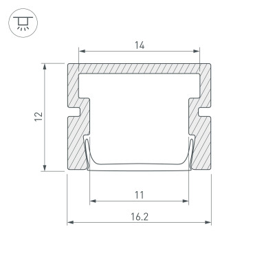 Профиль PDS-SM-3000 ANOD BLACK (Arlight, Алюминий), 037947