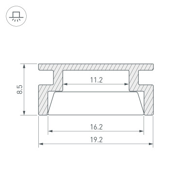 Профиль HR-2000 ANOD (Arlight, Алюминий), 019190