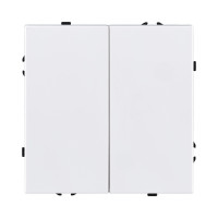 Выключатель 2-клавишный проходной 10А/250В, белый матовый Kollinger Eclipse EC-005WH Выключатель 2-клавишный проходной 10А/250В, белый матовый Kollinger Eclipse EC-005WH