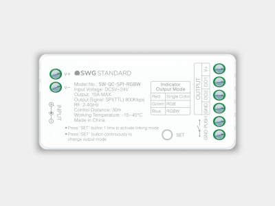 Контроллер универсальный SPI 3 в 1 MONO/RGB/RGBW