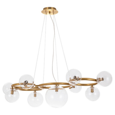 Arte Lamp ALBUS, Люстра, цвет арматуры - АНТИЧНАЯ БРОНЗА, цвет плафона/декора - ПРОЗРАЧНЫЙ, 9х40W G9, A7780SP-9AB