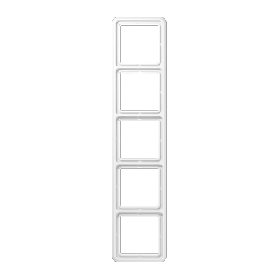 Рамка для вертикальной и горизонтальной установки, 5 постов; дюропласт; белый; CD500, CD585WW