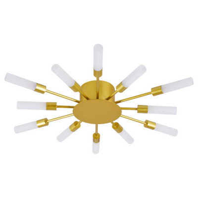 Arte Lamp MAPLE, Люстра, цвет арматуры - ЗОЛОТО, цвет плафона/декора - БЕЛЫЙ, 12х3W G4, A1276PL-12GO