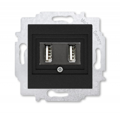 5014H-A00040 63W - USB зарядка двойная ABB Levit антрацит - 2CHH290040A6063