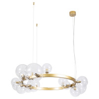 Arte Lamp VINCENT, Люстра, цвет арматуры - ЗОЛОТО, цвет плафона/декора - ПРОЗРАЧНЫЙ, 15х40W G9, A7790SP-15GO