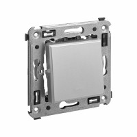 4404153 - ДКС Кнопка одноклавишная в стену, "Avanti", "Закаленная сталь"