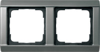 21220 - Gira Edelstahl Рамка на 2 поста, скошенные края
