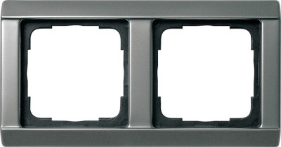 21220 - Gira Edelstahl Рамка на 2 поста, скошенные края