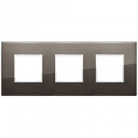 Vimar Накладка Eikon Evo на 6 модулей (2+2+2) расстояние между центрами 71мм, черный сапфир, 21644.06