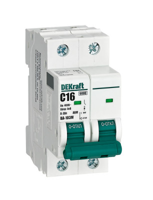DEKraftАвт. выкл. без теплозащиты 2P 16А х-ка C 6кА ВА-103M