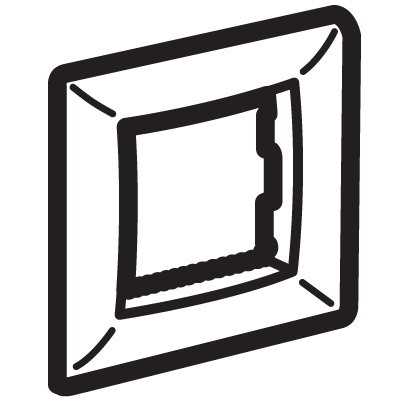 ДКС Рамка на 2 модуля (одноместная), слоновая кость, RAL9001, 75010O