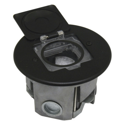 Donel Лючок 2 мод. (1 мод. 45х45 мм.),  круглый, антрацит, IP44, (с уст. набором), DFB2ZAN