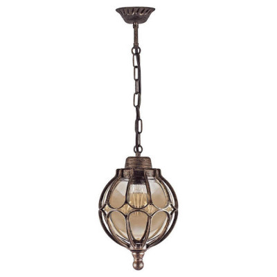 Светильник садово-парковый, 60W 230V E27 черное золото, IP44, PL3805 (на цепочке  500мм), Feron 11370