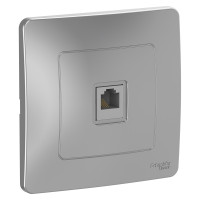 BLANCA С/У РОЗЕТКА телефонная RJ11, АЛЮМИНИЙ