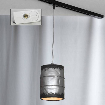 LUSSOLE NORTHPORT Подвесной светильник, цвет основания - матовый никель, плафон - керамика (цвет - серый), 1x40W E27, LSP-9526-TAW
