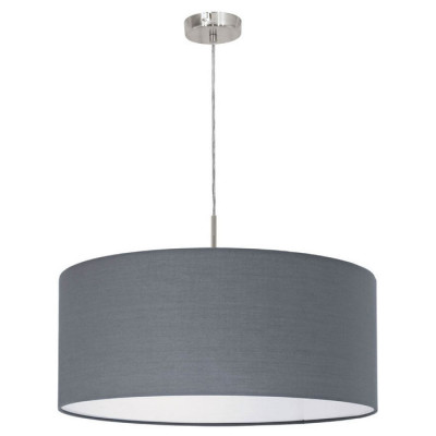 31577 Подвес PASTERI, 1х60W (E27), ?530, никель мат./текстиль, серый