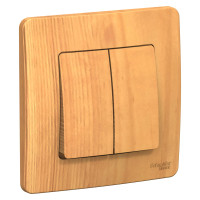 BLANCA С/У 2-клавишный ПЕРЕКЛЮЧАТЕЛЬ (cх.6+6), 10А, 250B, ЯСЕНЬ BLANCA С/У 2-клавишный ПЕРЕКЛЮЧАТЕЛЬ (cх.6+6), 10А, 250B, ЯСЕНЬ