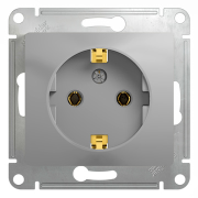 Glossa Розетка 2К+З 16А 250В~, алюм.