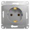 Glossa Розетка 2К+З 16А 250В~, алюм.
