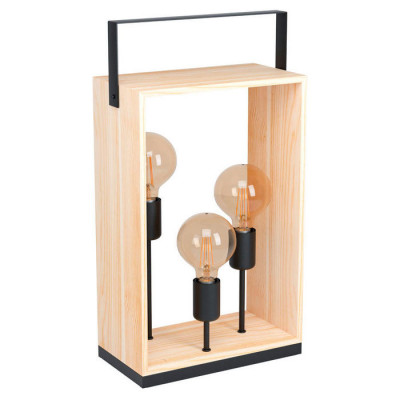 43416 Наст. лампа FAMBOROUGH, 3х40W (E27), 160х100, H400, основа 160х100, сталь, дерево, черный, нат