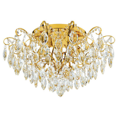 39602 Люстра FENOULLET 1, 6х25W (E14), ?600, H355, сталь, латунь/хрусталь, прозрачный