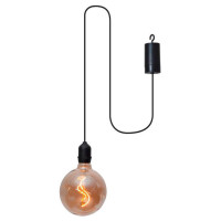 900211 Уличный потолочный светильник VIGNANELLO, LED 1X0,06W, IP44, H195, ?125, пластик, черный/плас