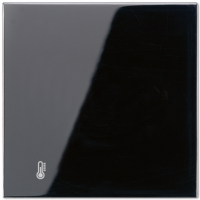 KNX-регулятор с шинным сопряжением без ручки для установки температуры; чёрный, LS2178ORTSSW