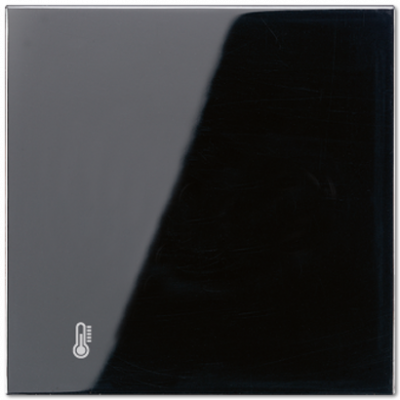 KNX-регулятор с шинным сопряжением без ручки для установки температуры; чёрный, LS2178ORTSSW