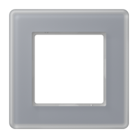 Рамка на 1 пост, стекло цвет серый, Jung Рамка на 1 пост, стекло цвет серый, Jung