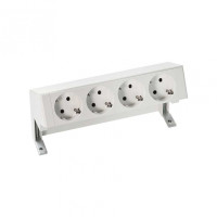 Simon 400 Белый Настольный розеточный блок, 4х2P+E, 42404000-130