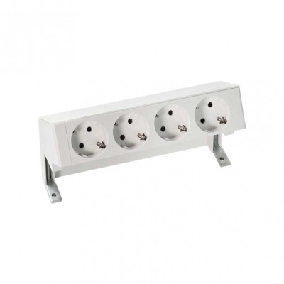 Simon 400 Белый Настольный розеточный блок, 4х2P+E, 42404000-130
