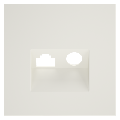 Накладка для розетки TV+RJ45 кат. 6, S70 (хлопок), VLS002713