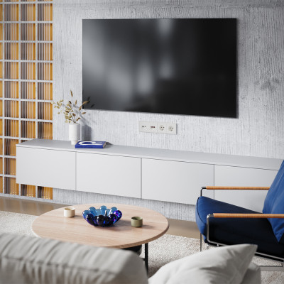 Накладка для розетки TV+RJ45 кат. 6, S70 (хлопок), VLS002713