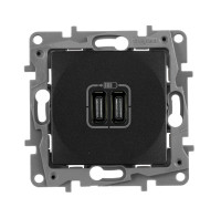 Legrand Зарядное устройство USB тип С / тип С - Legrand Etika - 3000мА 15Вт - антрацит, 672635