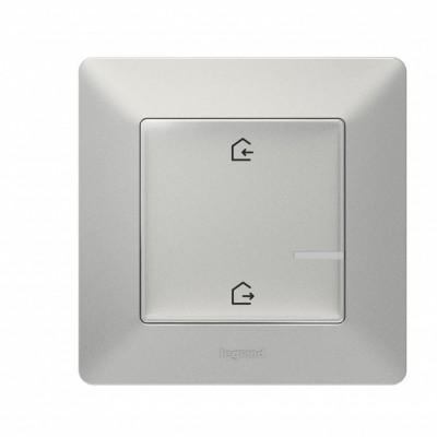 752386 - Valena Life with NETATMO.Главный беспроводной выключатель "Я дома/Я вне дома".Цвет Алюминий