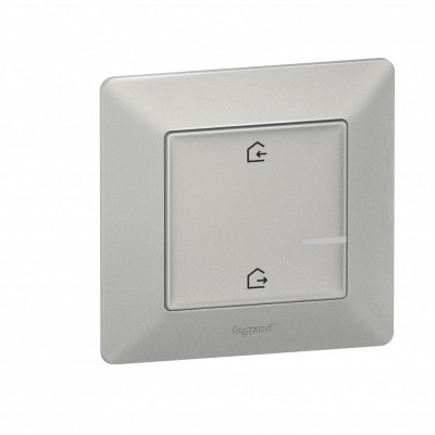752386 - Valena Life with NETATMO.Главный беспроводной выключатель "Я дома/Я вне дома".Цвет Алюминий