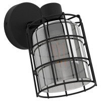 99711 Спот CONSACA, 1x28W, E27, L120, H220, A160, сталь/стекло, черный/серый